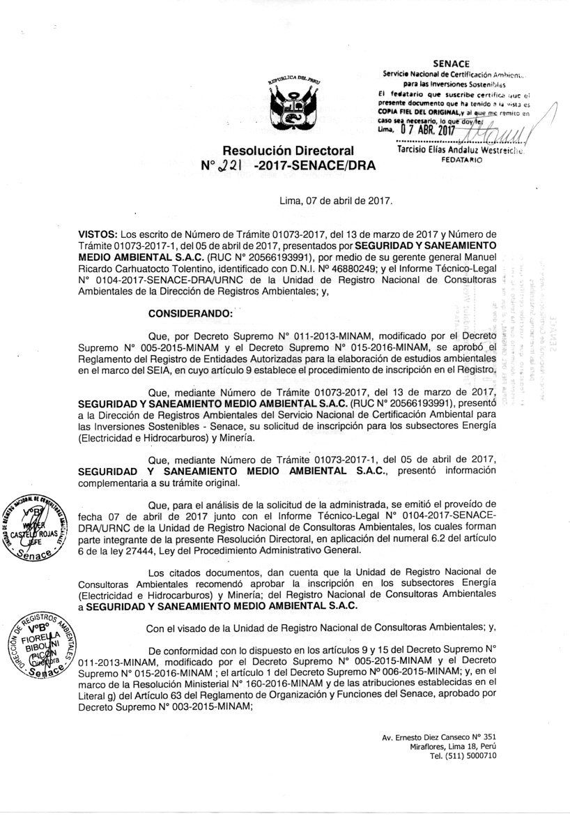 Acreditación SENACE